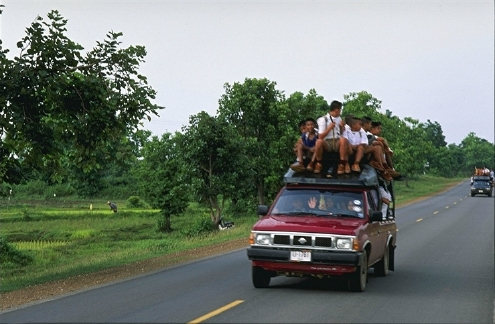 School buses in Uttaradit